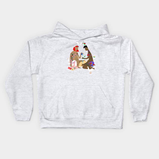 At the beach Kids Hoodie by ezrawsmith